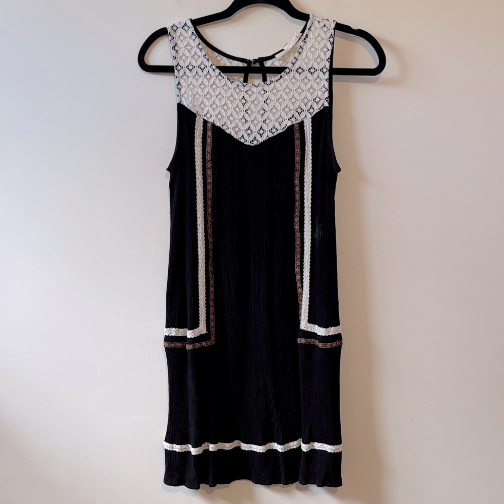 Rewind Black and White Geometric Mini Dress